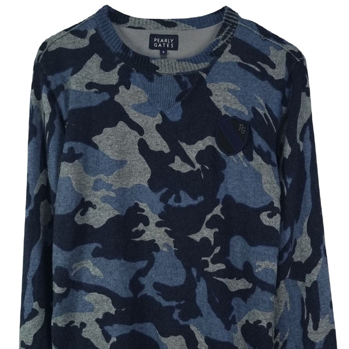 [파리게이츠] 블루 카모 패턴 골프 니트 M18638 상품이미지4