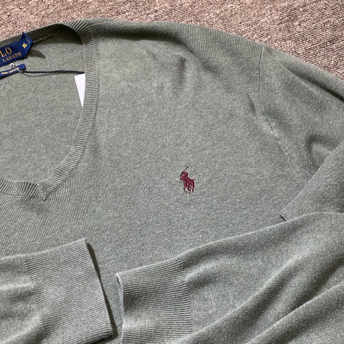(XL) POLO 폴로 랄프로렌 피마코튼 브이넥 니트 상품이미지4