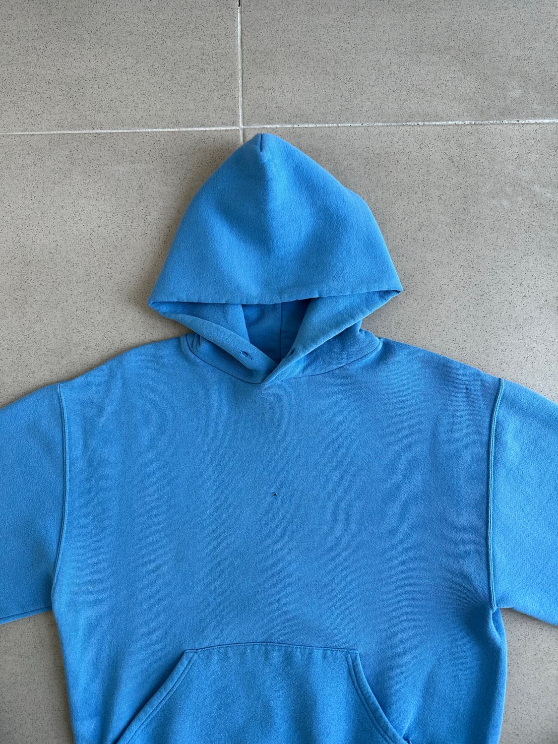 90s 빈티지 러셀 후드 베이비 블루 M 상품이미지4