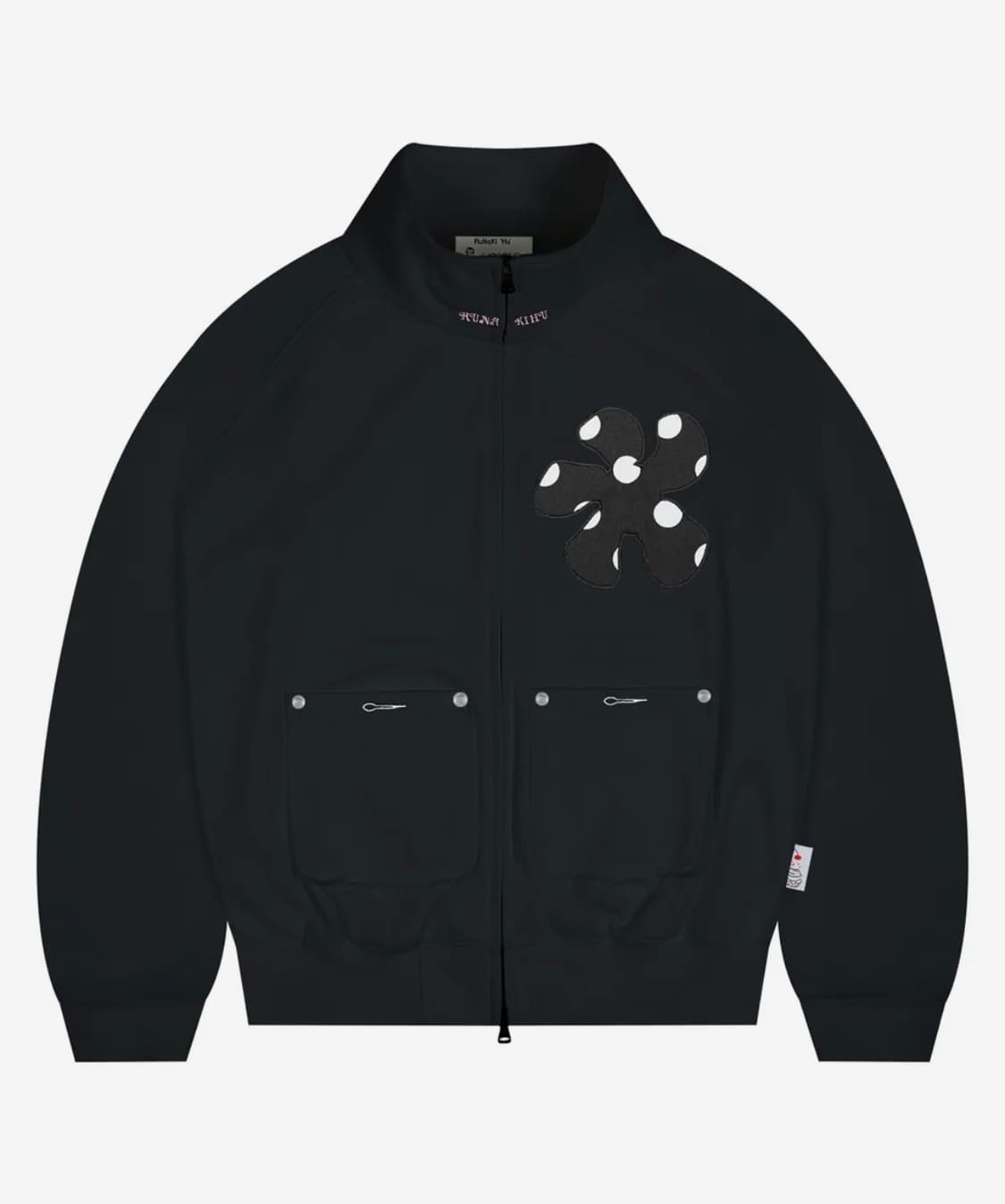 루나키후 엑스톤즈 우먼 도트 플라워 집업 블랙 상품이미지2