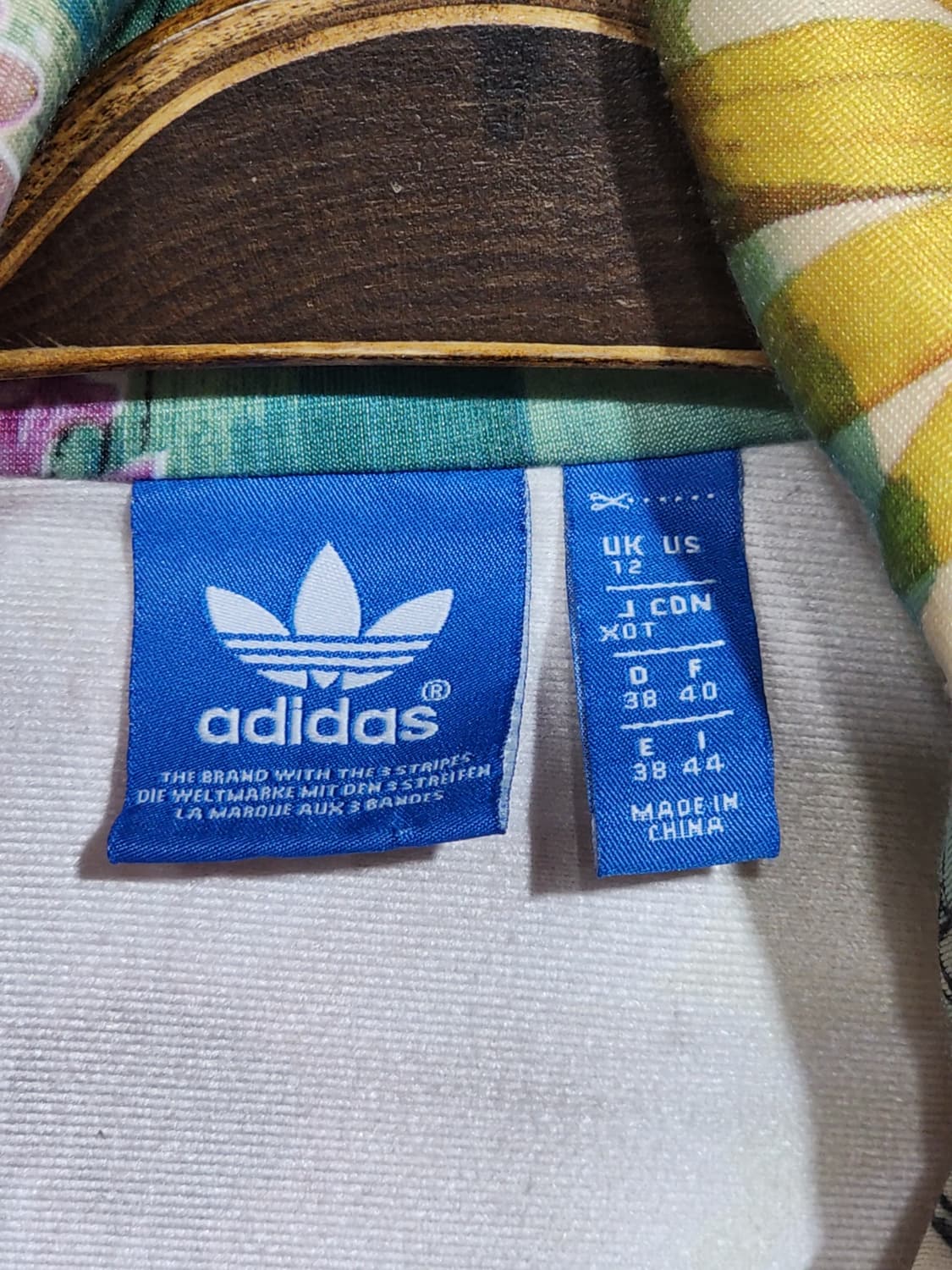 (S) 아디다스 져지 플라워 패턴 빅로고 츄리닝 트랙자켓  상품이미지3