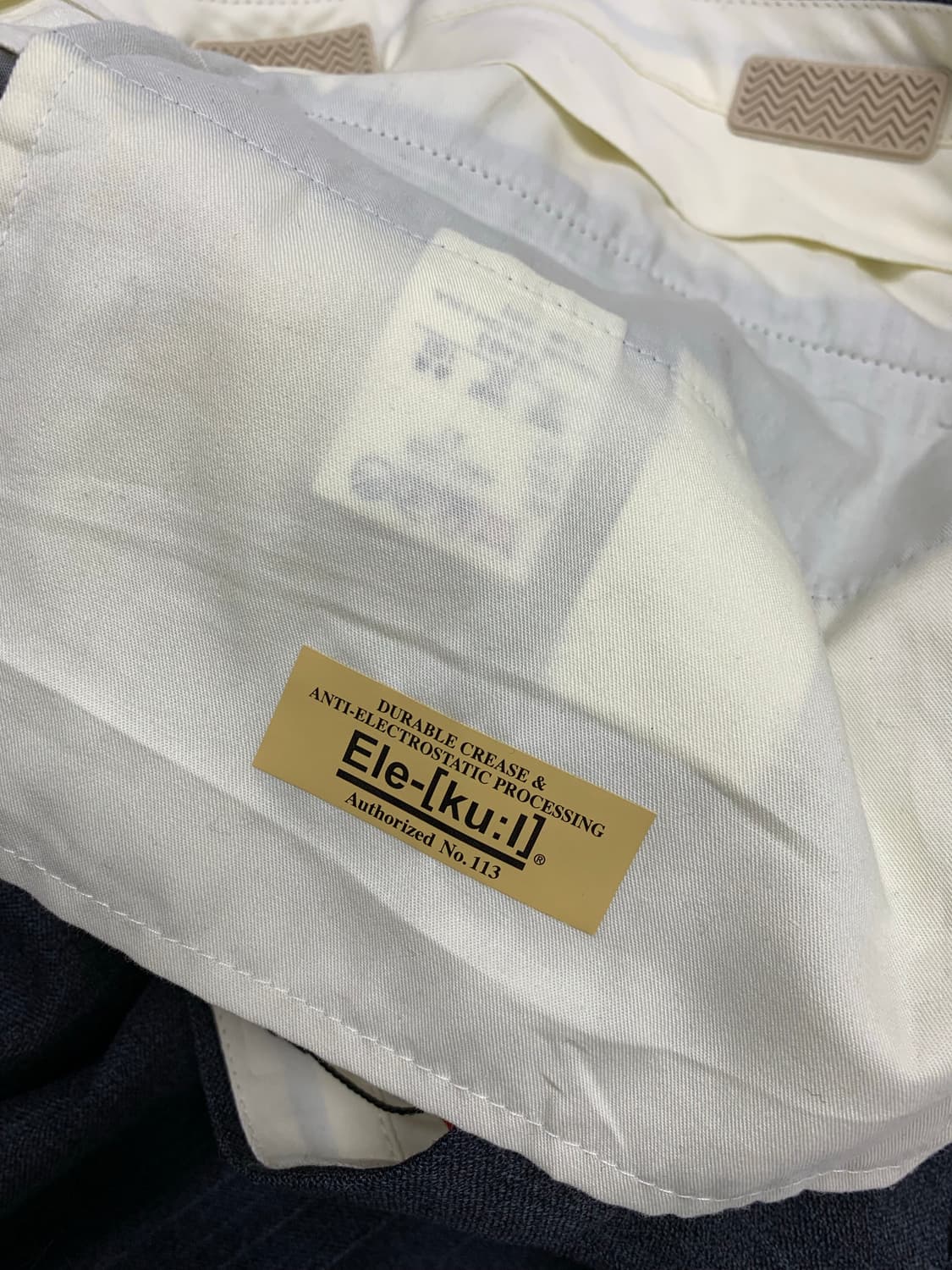 Ele-ku:i 블랙 스트라이프 슬랙스 #531 상품이미지5