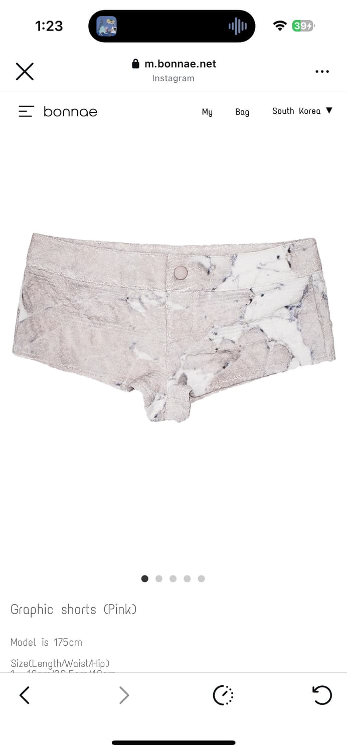 bonnae 그래픽 쇼츠 핑크 상품이미지4