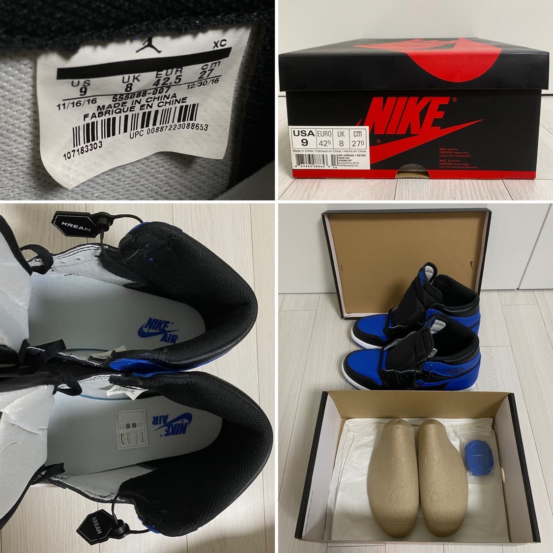 NIKE AIR JORDAN 1 HIGH OG ROYAL 2017 상품이미지8