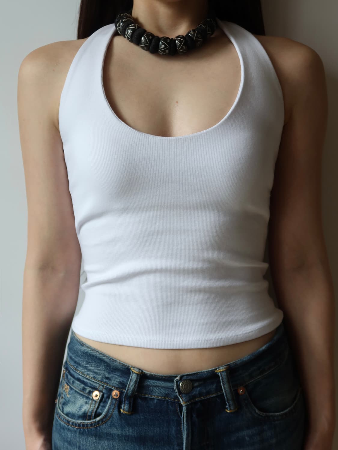 wood & thread necklace 상품이미지3