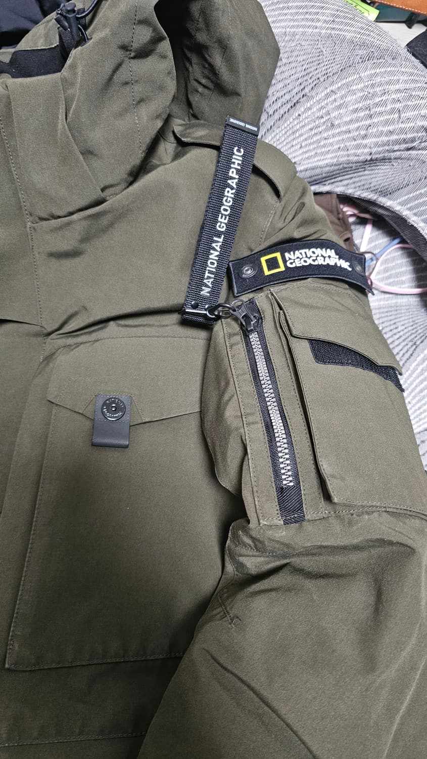 내셔널지오그래픽 유틸리티 자켓 카키색 XL 상품이미지2