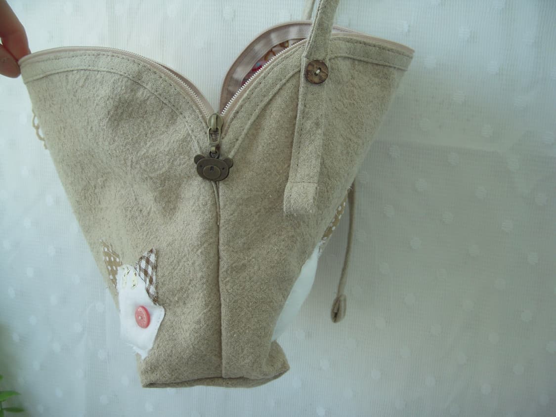 [HAND MADE] 핸드메이드 고양이 패치 크로스백 모리걸 상품이미지5