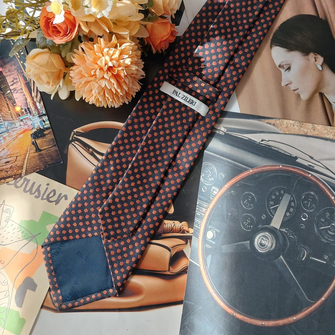 팔질레리 실크 그레이 도트 패턴 넥타이 9.1cm A등급 A19859
 상품이미지5