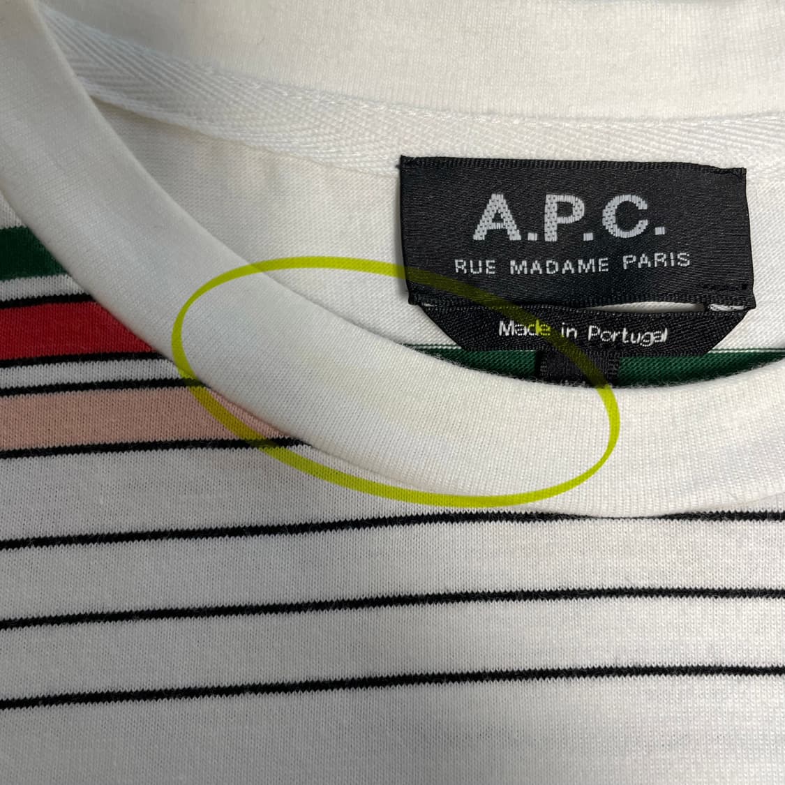 아페쎄  스트라이프 코튼 져지 크루넥 티셔츠 상품이미지5