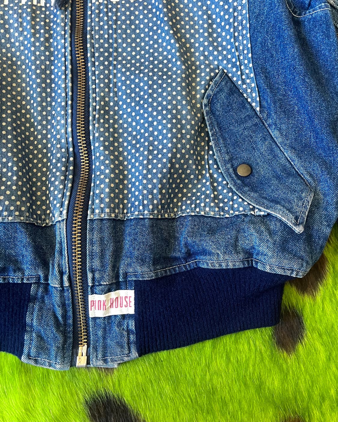 90s PINK HOUSE by KANEKO ISAO Denim Ma-1 상품이미지6