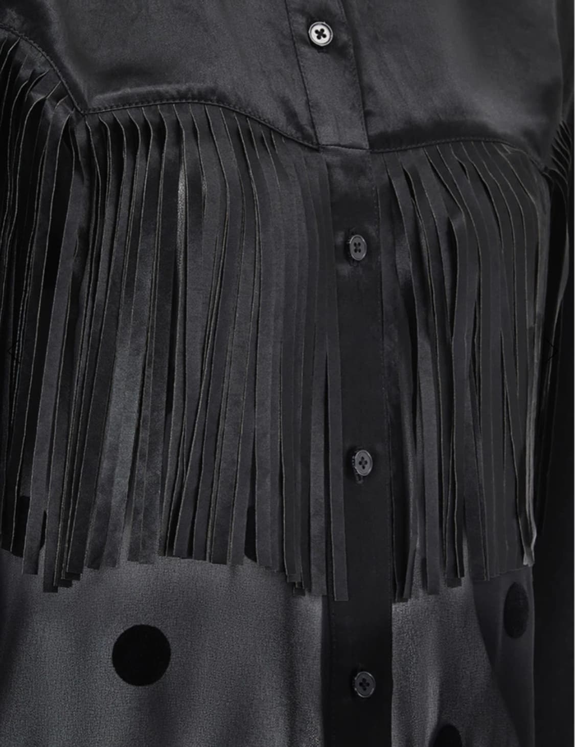 마틴 로즈 블랙 프린지 셔츠 상품이미지3