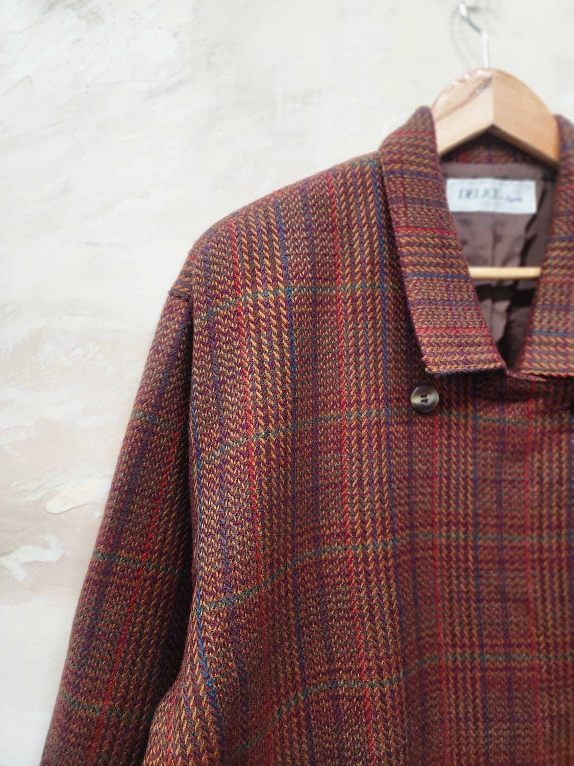 일본빈티지 울 체크 자켓 상품이미지2