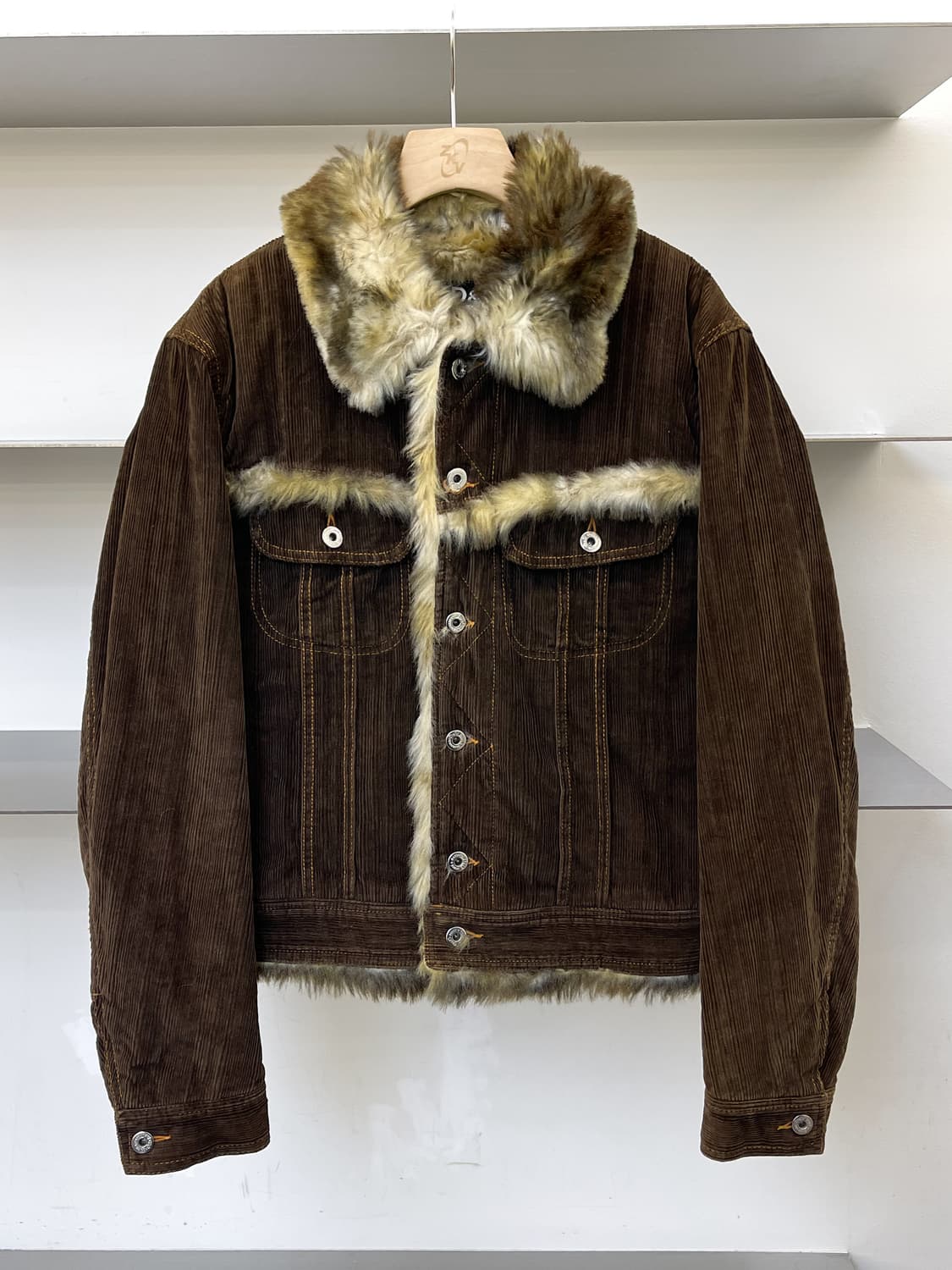 돌체앤가바나 01aw 아카이브 코듀로이 퍼 자켓 상품이미지1