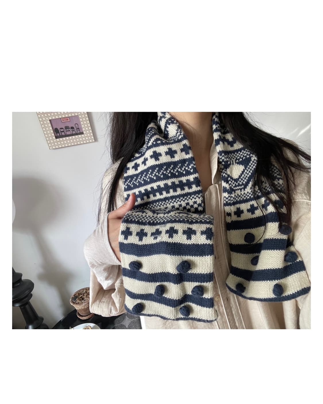 patterned muffler 상품이미지2