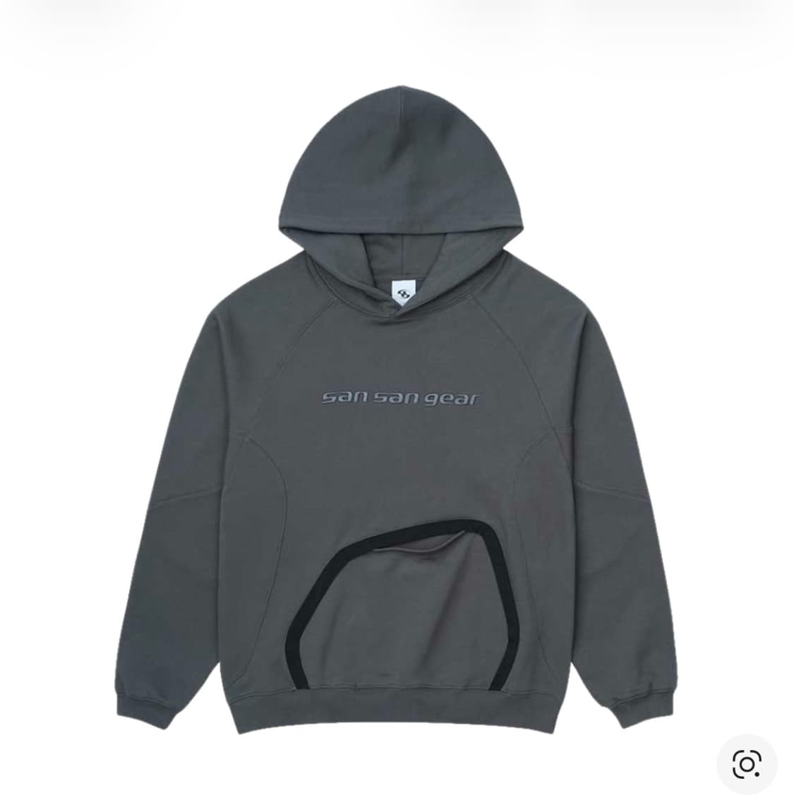 [2] 산산기어 나일론 포켓 후디 차콜 - 24SS 상품이미지1