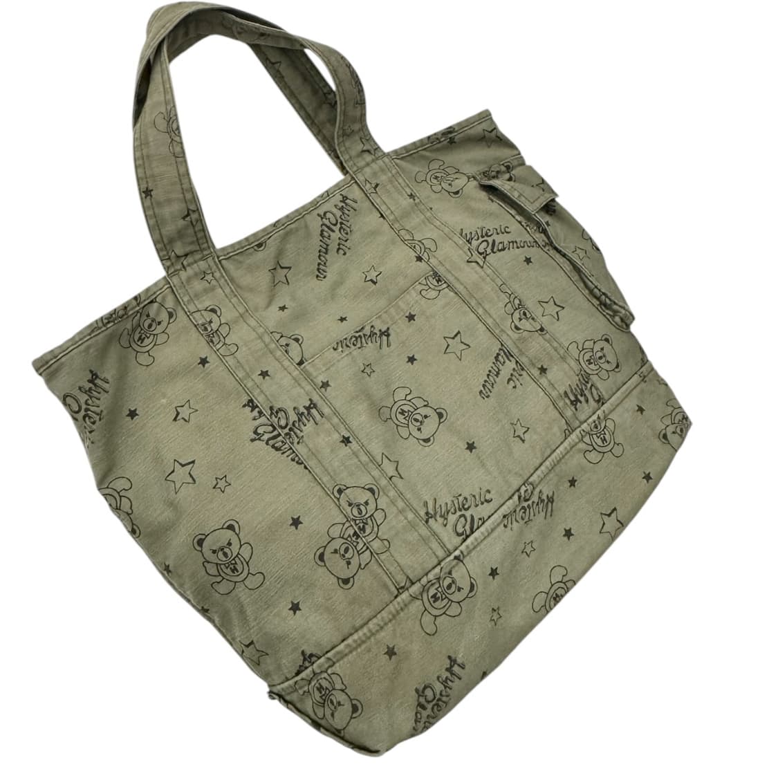 히스테릭글래머 퍽베어 토트백 카키 상품이미지4