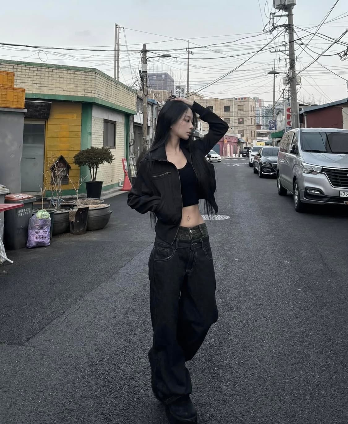 뉴아카이브스 leopard layered jean  상품이미지1