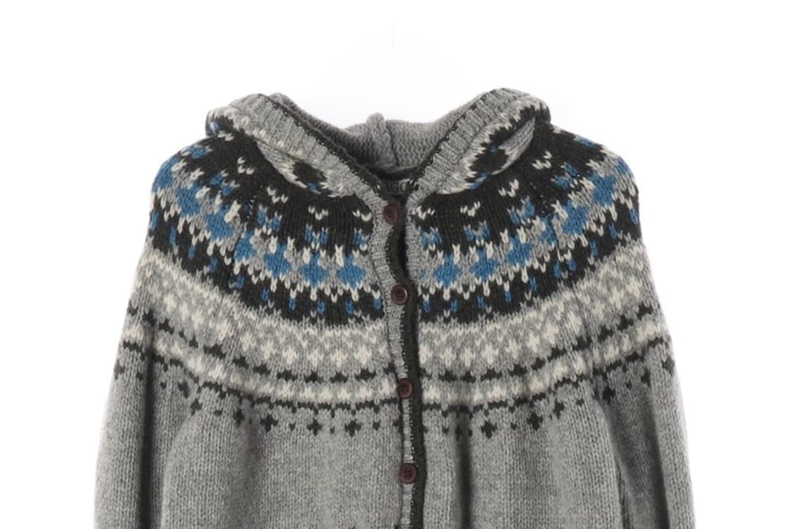 URAGO 울100 노르딕 페어아일 후드 니트 가디건 상품이미지3