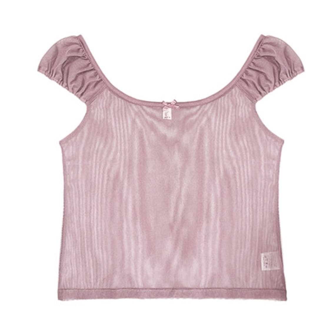 구해요) 노피셜노피스 시스루 메쉬 리본 탑 상품이미지4