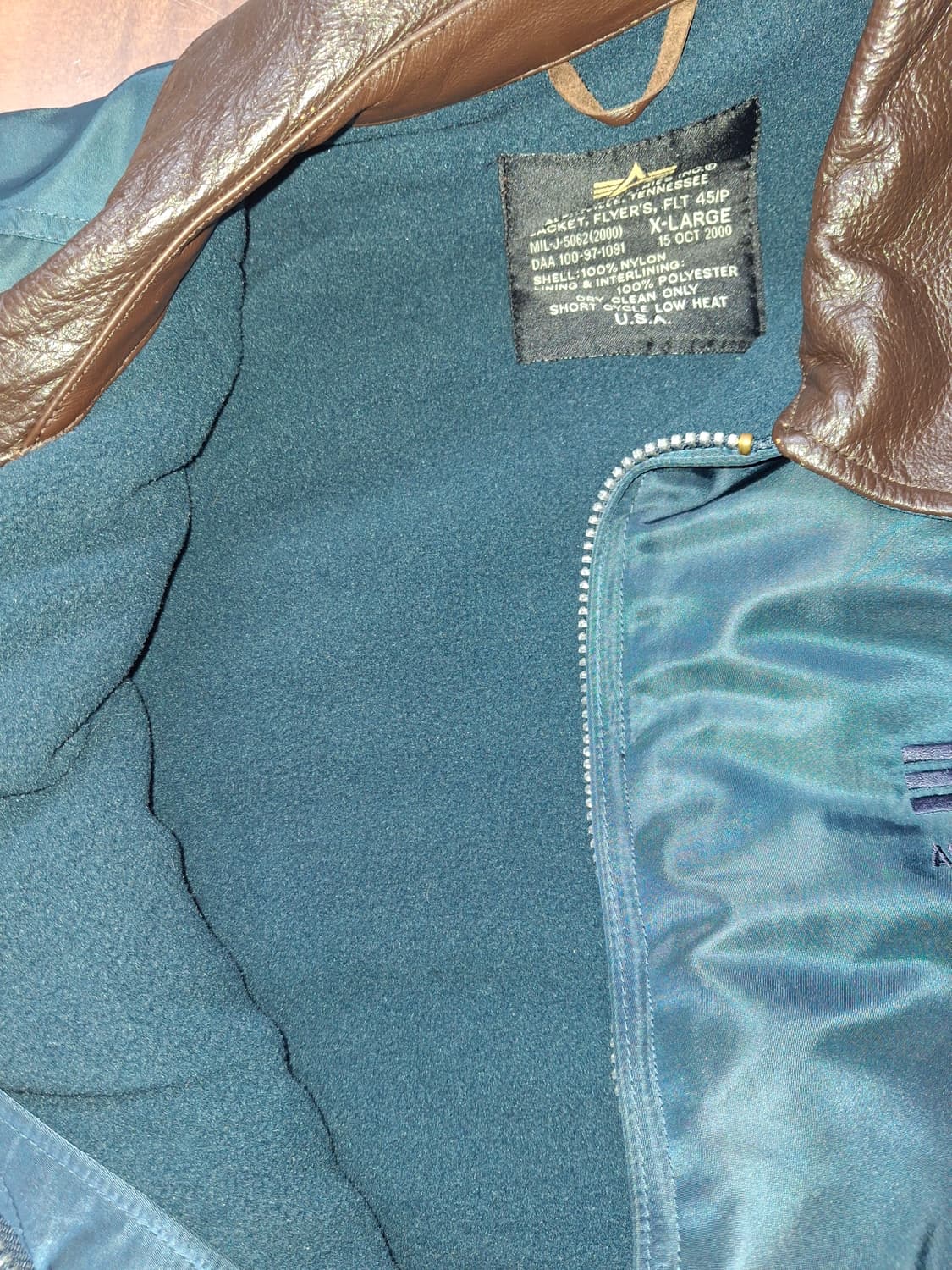 알파인더스트리 FLT45P 자켓 XL사이즈 판매합니다! 상품이미지5