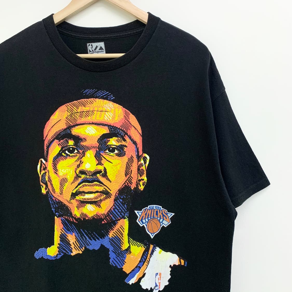 마제스틱 뉴욕 닉스 카멜로 앤서니 블랙 티셔츠 상품이미지3