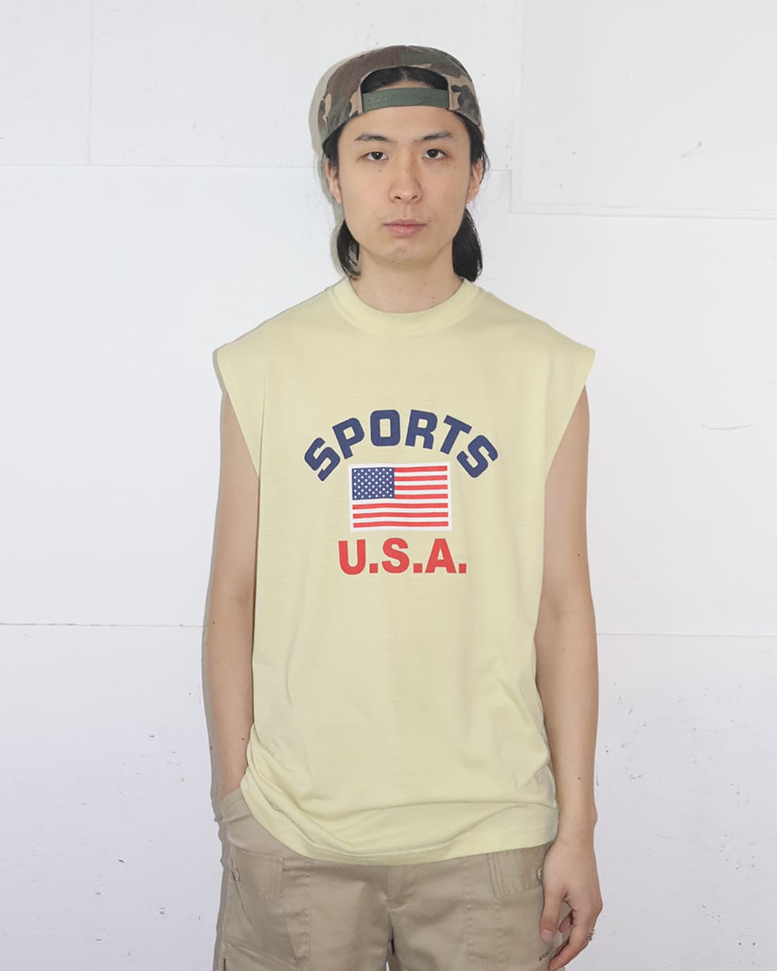 폴로 스포츠 U.S.A 프린티드 슬리브리스 상품이미지1