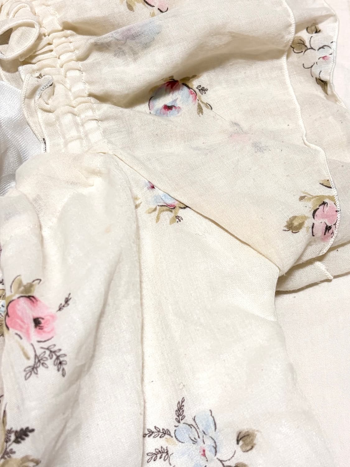 레스트로즈 플라워 리본 블라우스 로걀탑 모리걸 페어리 상품이미지2