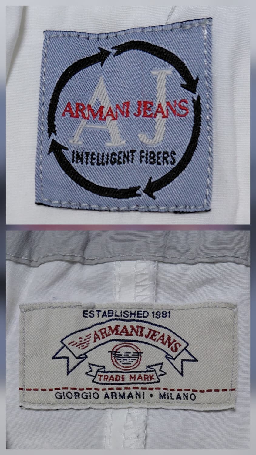 [46] Armani Jeans 테크니컬 스트링 와이드 팬츠 (화이트) 상품이미지4