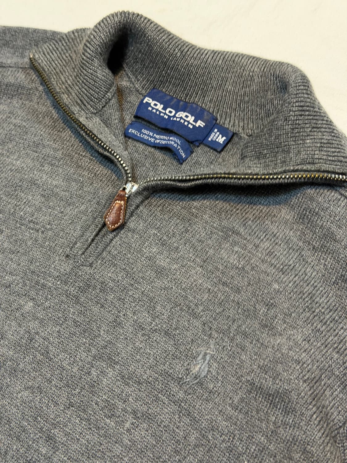 폴로 랄프로렌 반집업 울 니트 그레이 상품이미지2