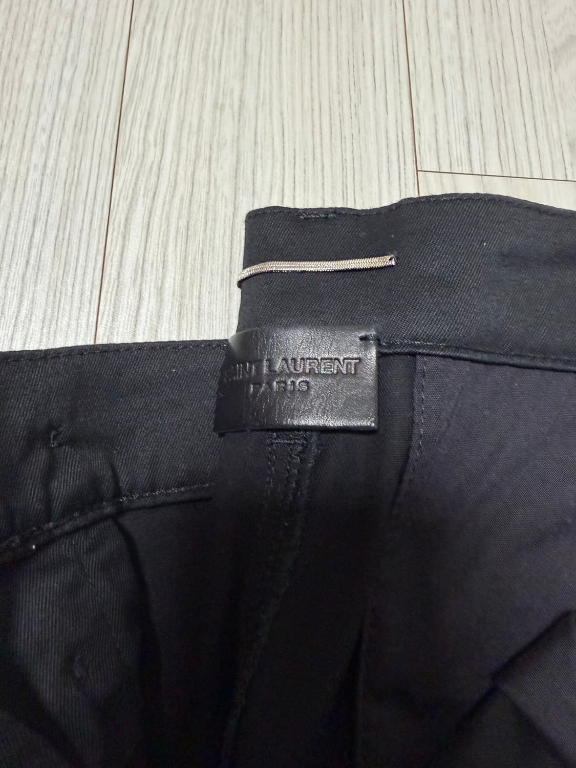 생로랑 블랙 면스키니 (미착용) 상품이미지4