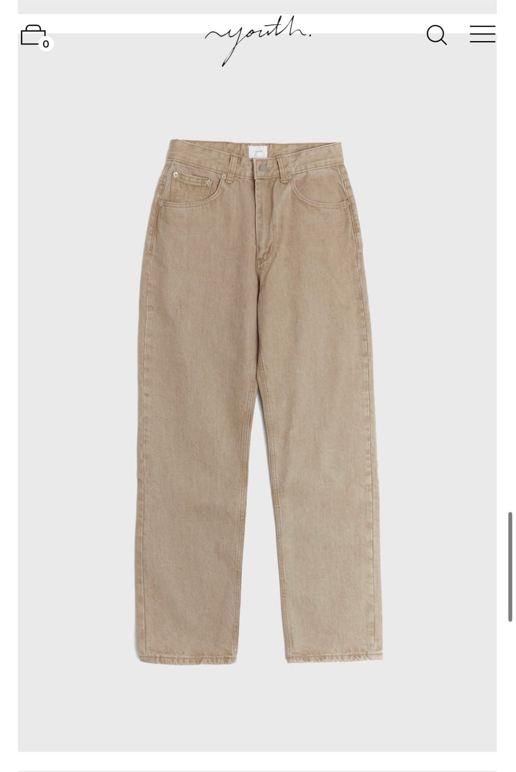 [L] youth straight denim sand beige 상품이미지1