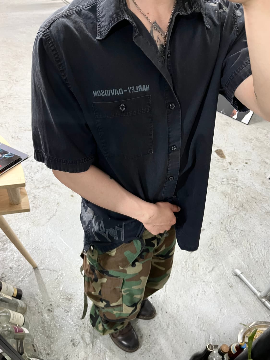 Harley Davidson work half shirt 상품이미지4