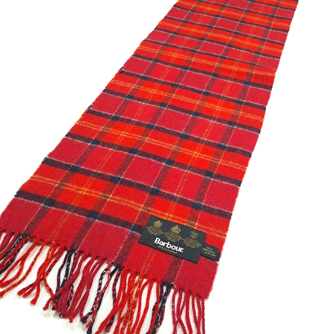 MX308 바버 레드 타탄체크 램스울 목도리 머플러 상품이미지2