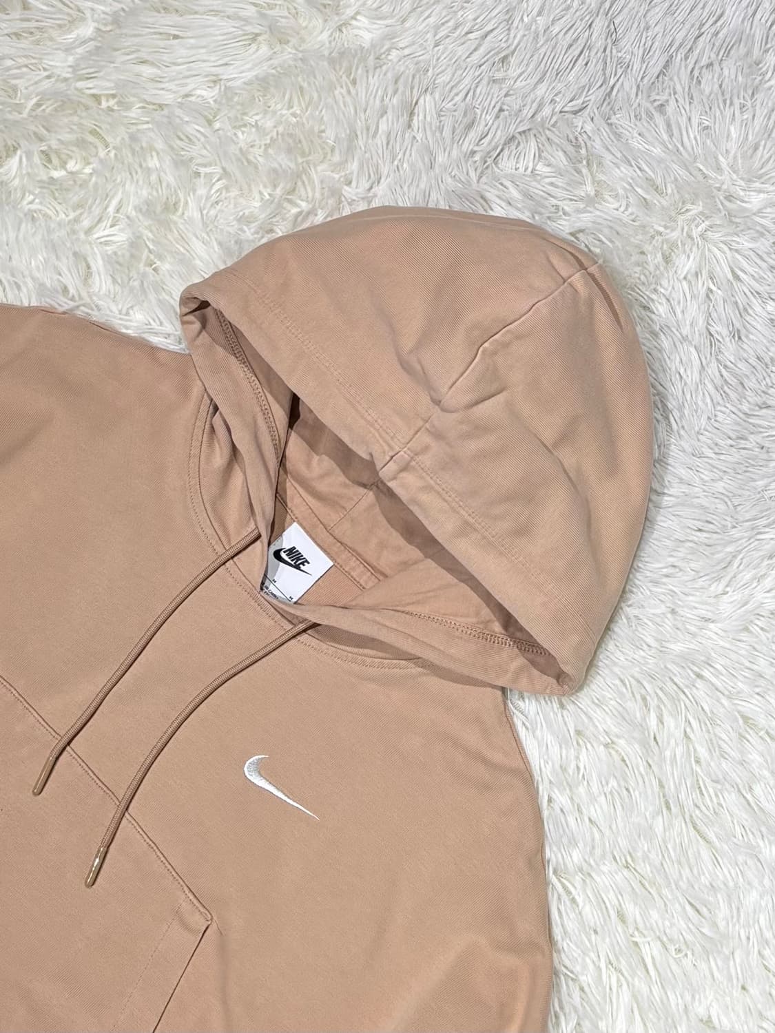 나이키 베이지 스우시 크롭 후드 상품이미지4