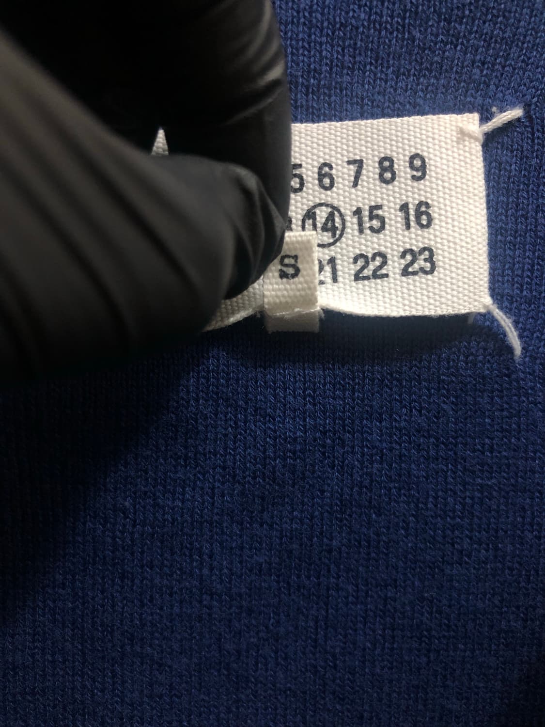 [S] 마르지엘라 엘보우 패치 가디건 블루 상품이미지5