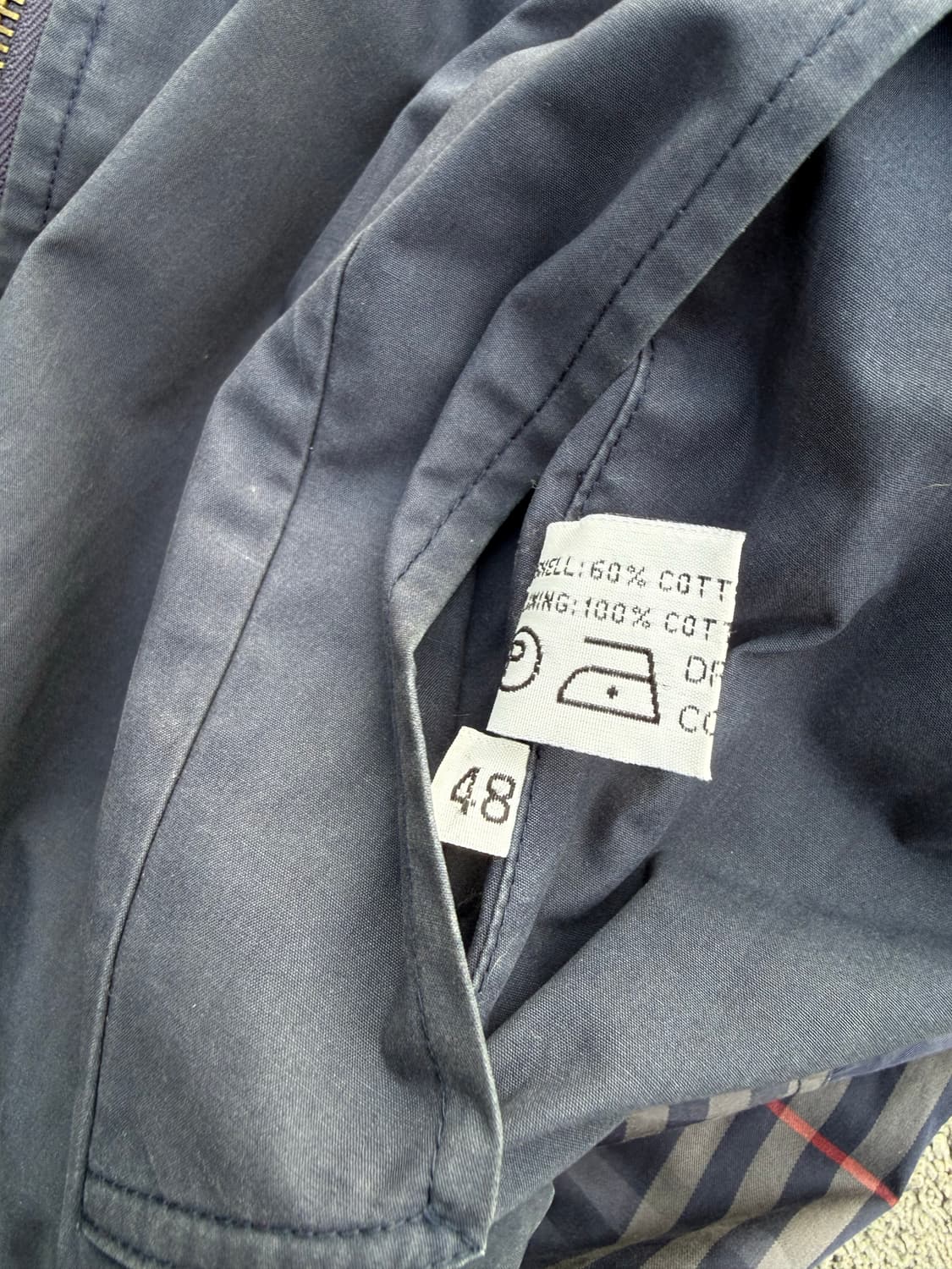 90s Burberry 버버리 리버시블 노바체크 블루종 상품이미지7