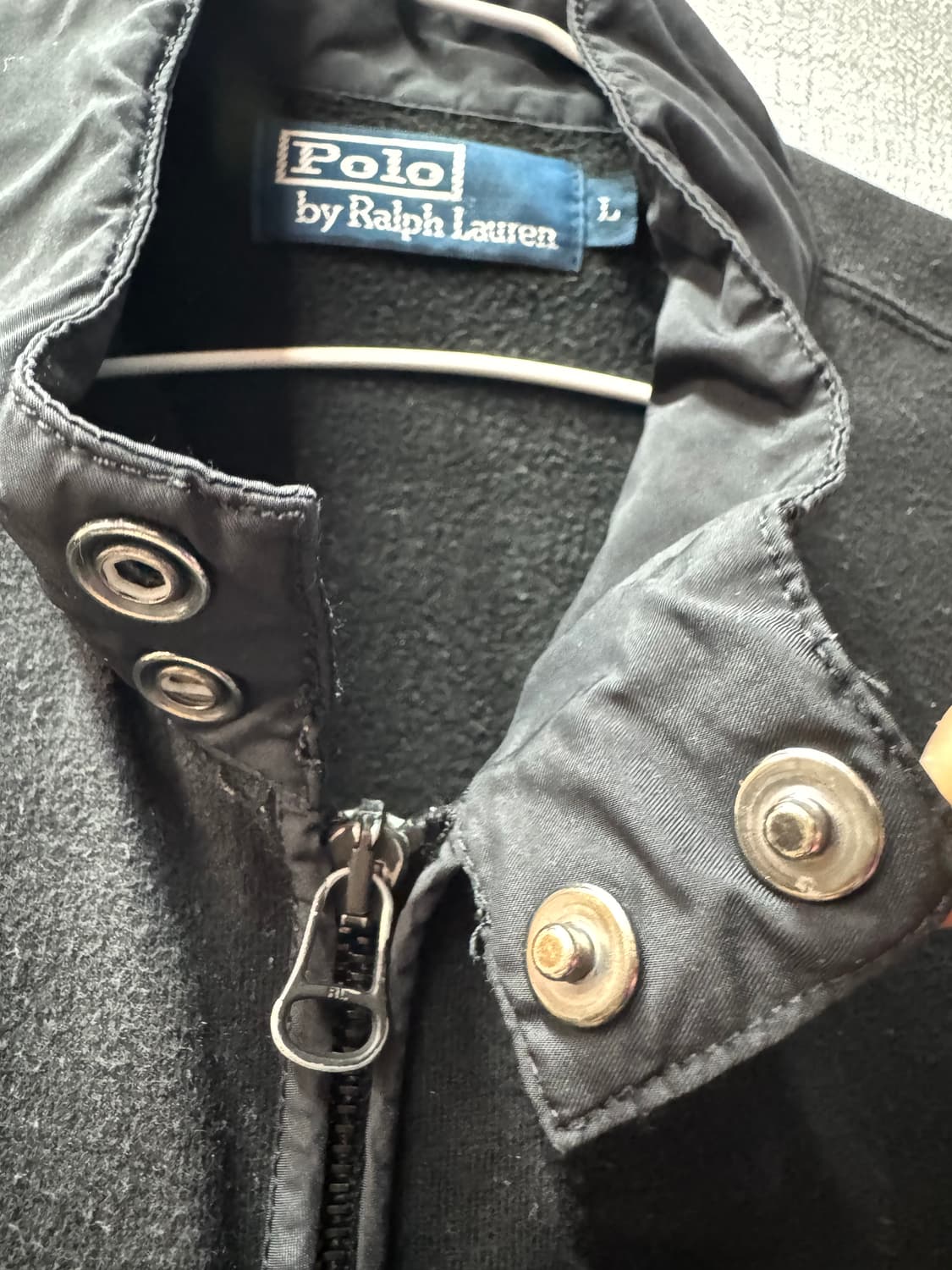 올드스쿨 폴로랄프로렌 로고와펜 스웨트셔츠 투웨이 집업 L(M) 상품이미지6