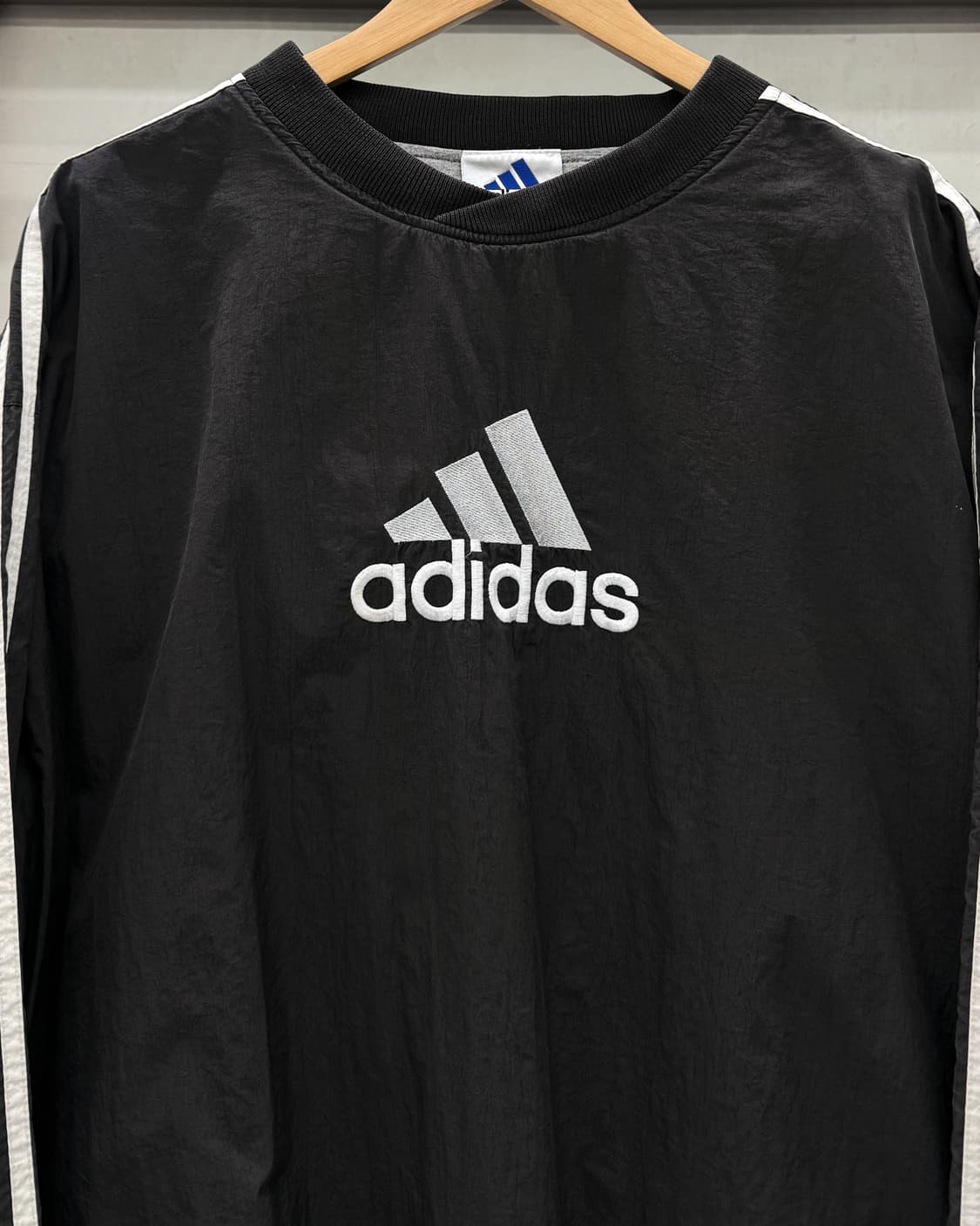 아디다스 90s 3-스트립 나일론쉘 웜업 자켓 블랙 상품이미지3