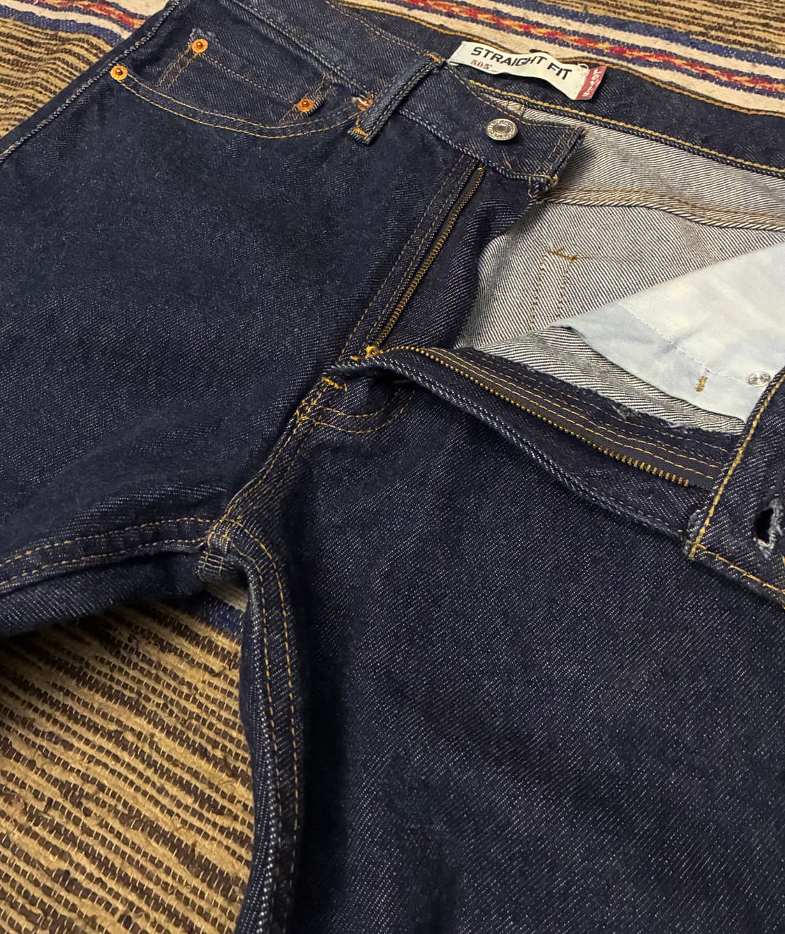 (32)Levis 리바이스 505 스트레이트 진청 데님 청바지 상품이미지3