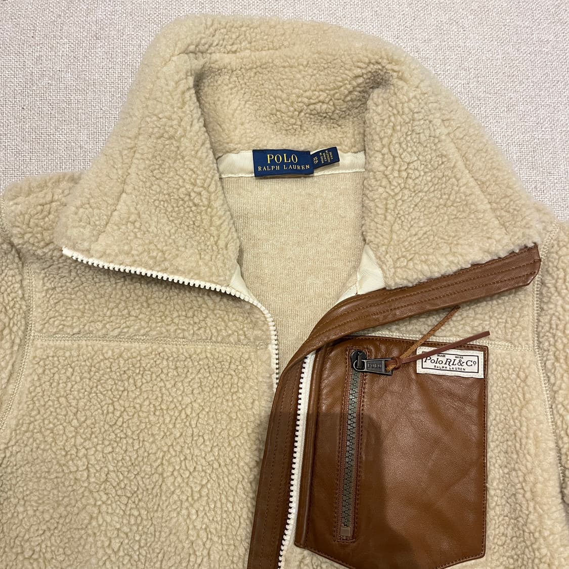 Polo 폴로 랄프로렌 플리스 후리스 가죽패치 상품이미지4