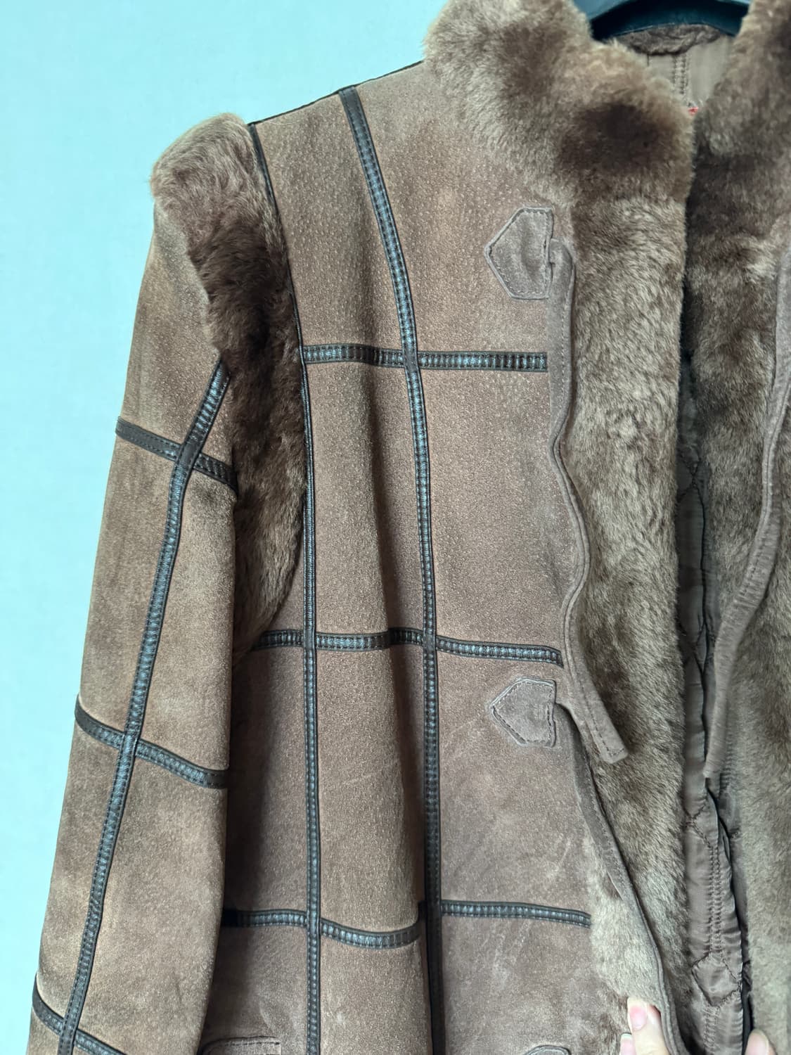 빈티지 퍼트리밍 무스탕 숏코트 상품이미지4