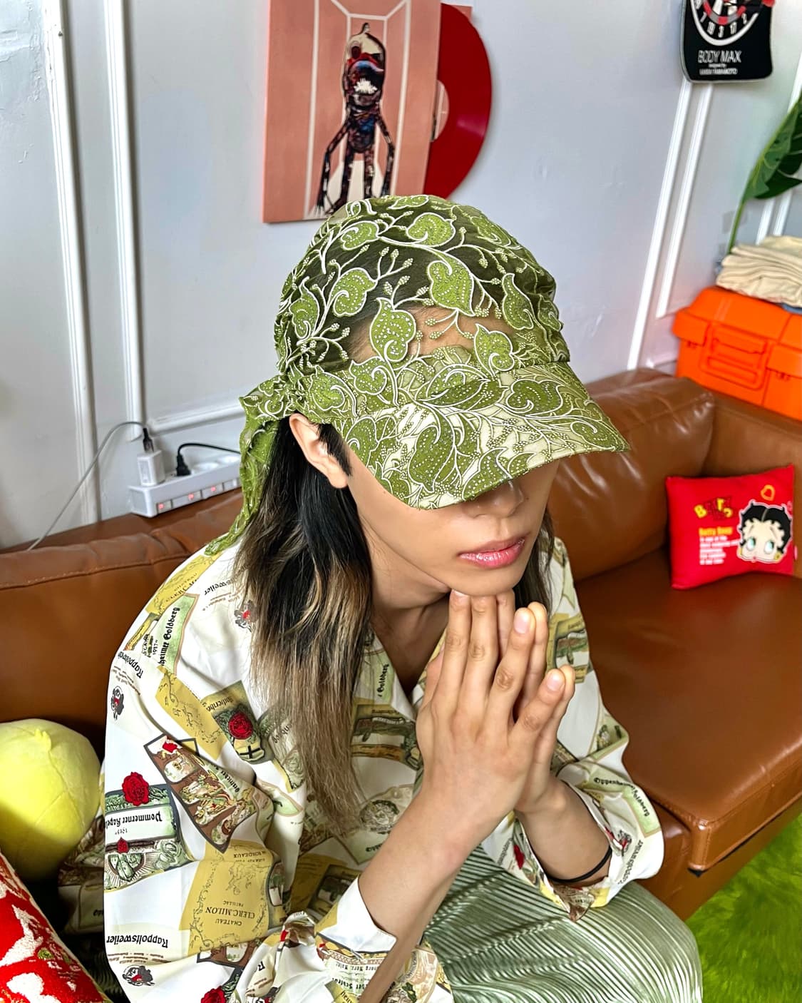 Indian Vintage Paisley Floral Durag Cap 상품이미지3