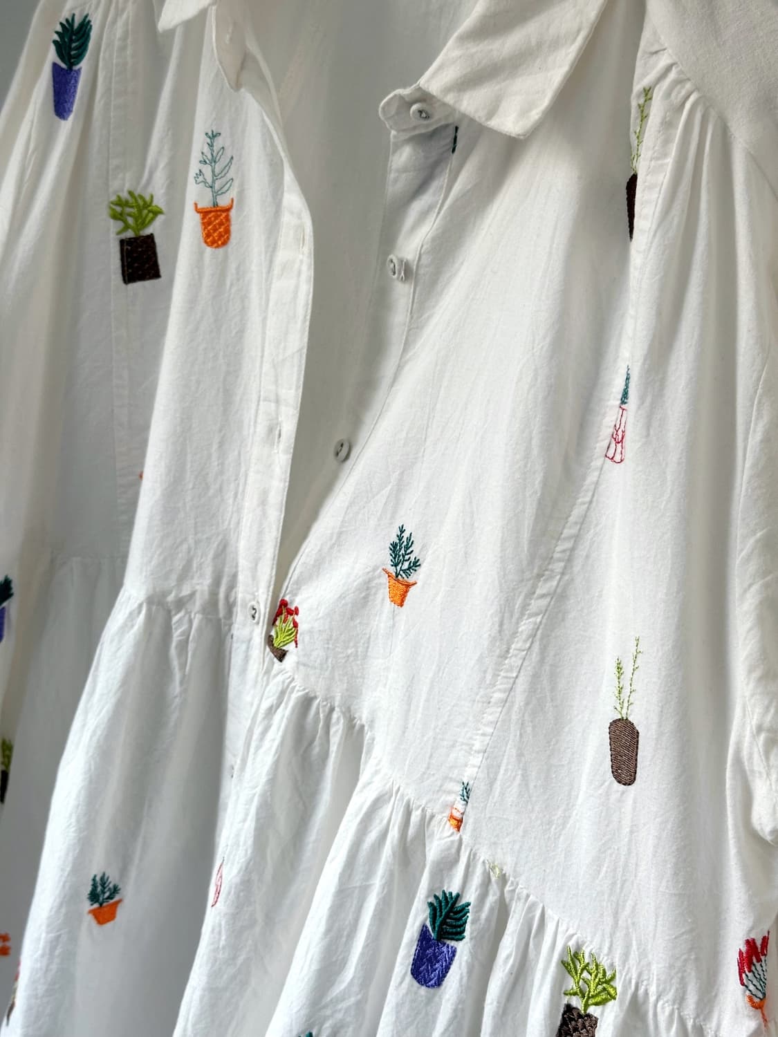 Natural cotton design stitch onepiece 상품이미지6