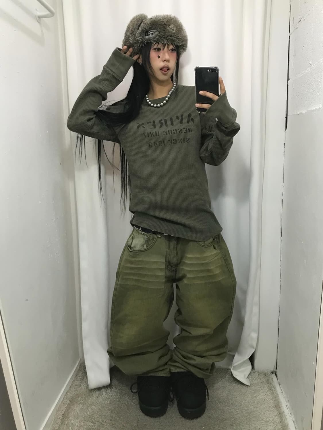 Avirex Waffle Pattern Long Sleeves 상품이미지4