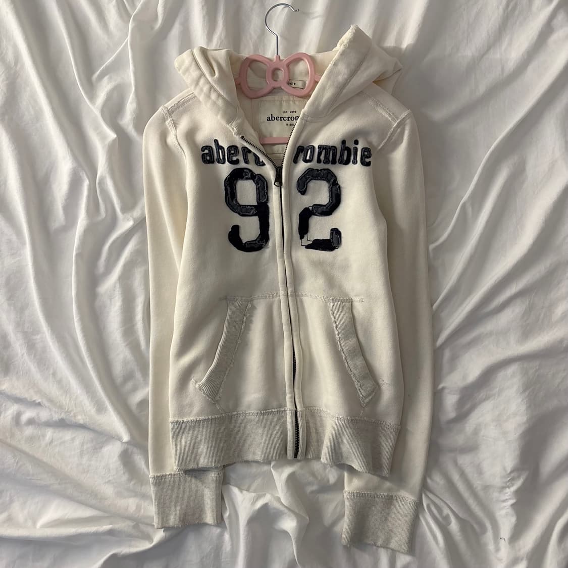 아베크롬비 데님 로고 후드집업 상품이미지1