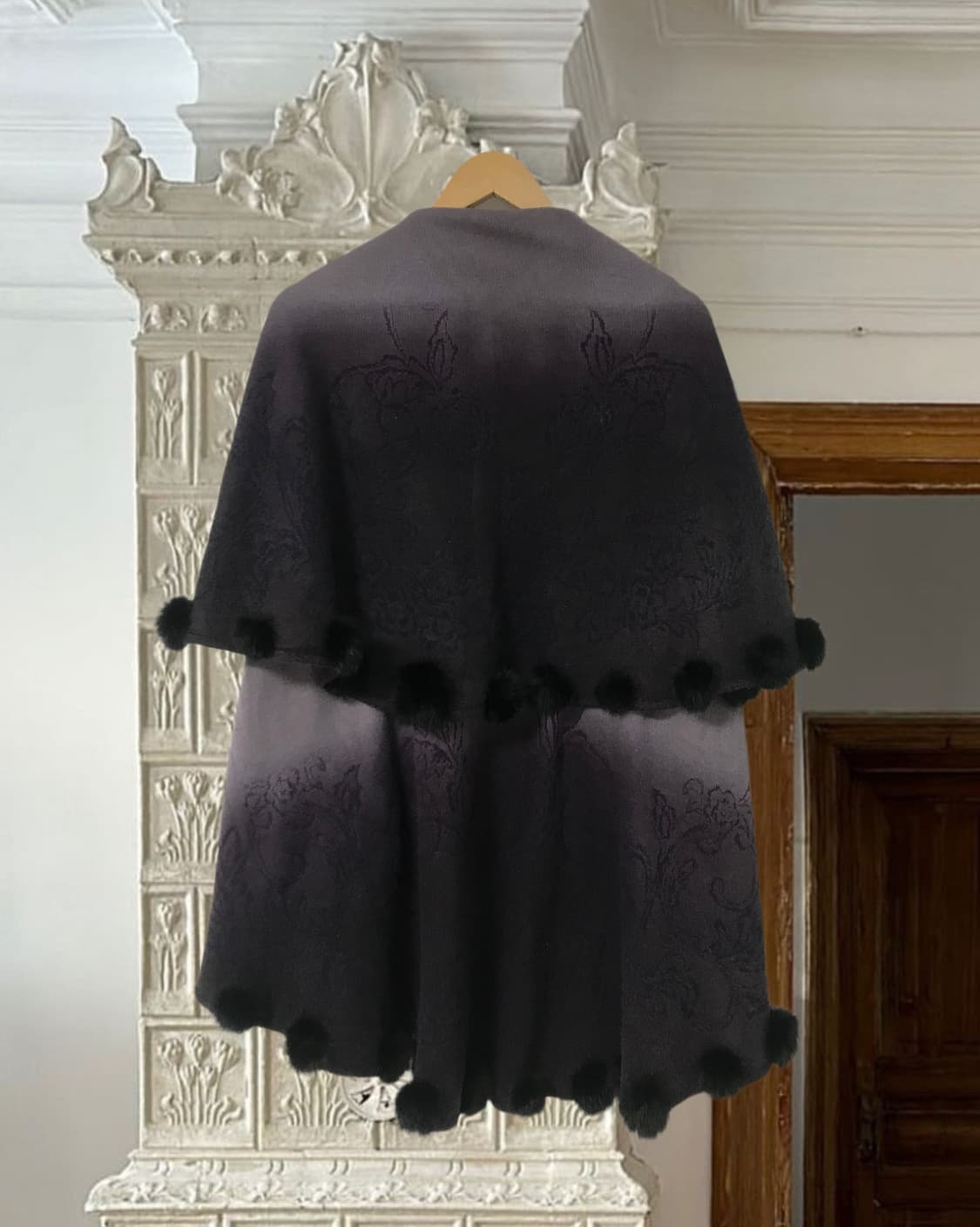 vintage pom-pom knit shawl 상품이미지7