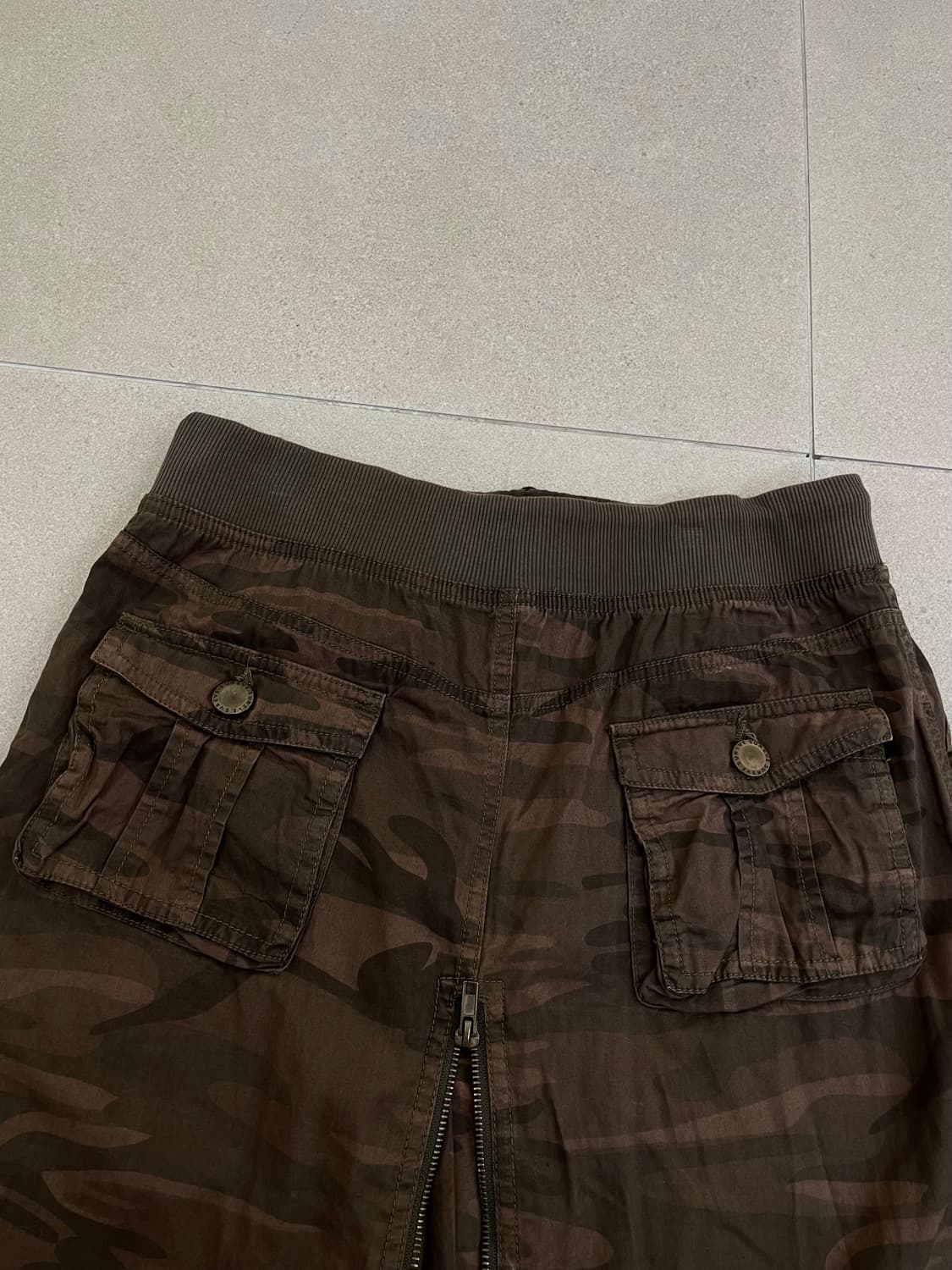 카모 지퍼 롱스커트 상품이미지6