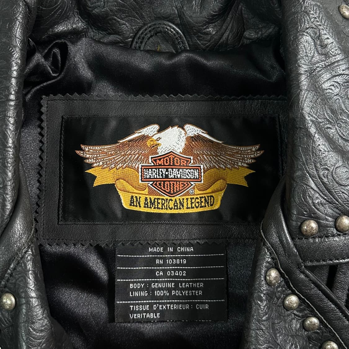 할리데이비슨 터키석 징 더블 라이더 자켓 상품이미지9