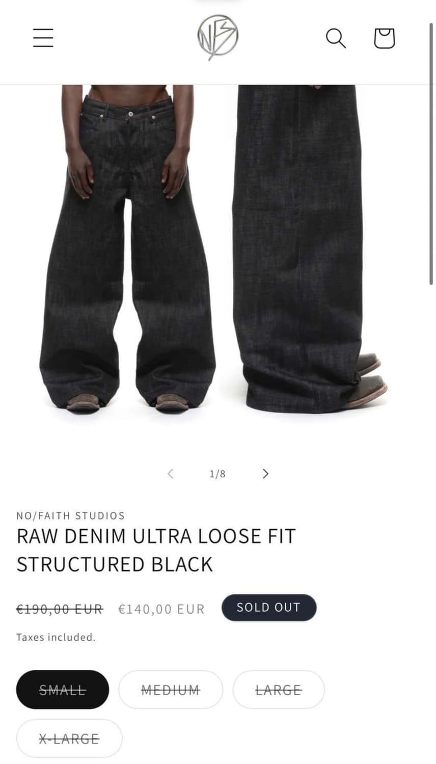 Nofaith Studios Loose Fit Denim 상품이미지1