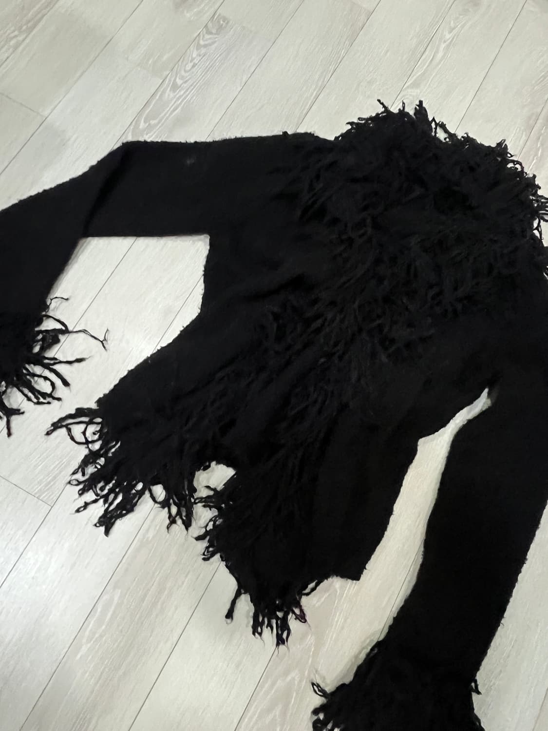 Fringe knitted cardigan 상품이미지3